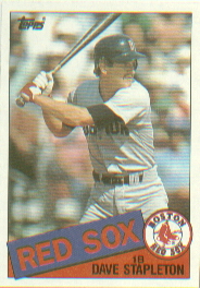 1985 Topps Baseball Cards      322     Dave Stapleton